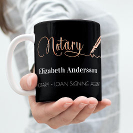 公証人ローン署名業者ブラックバラ金ゴールド コーヒーマグカップ