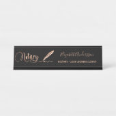 公証人ローン署名業者ブラックバラ金ゴールド デスクネームプレート (正面)