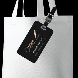 公証人ローン署名業者ブラックバラ金ゴールド ラゲッジタグ