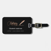 公証人ローン署名業者ブラックバラ金ゴールド ラゲッジタグ (正面横)