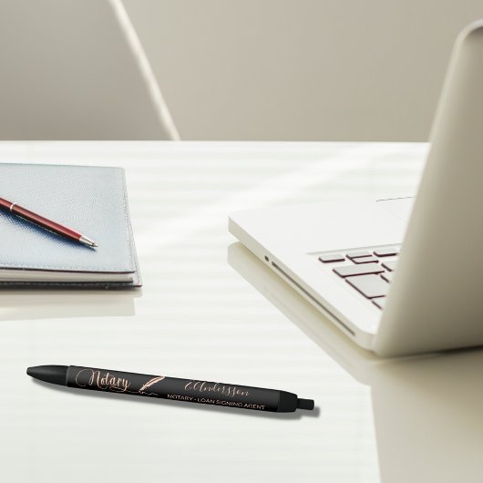 公証人ローン署名業者ブラックバラ金ゴールド 黒ボールペン