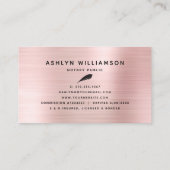 公証人ローン署名業者ブラックピンクグリッタータイプ 名刺 (裏面)