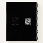 公証人ローン署名業者ブラック金ゴールド2024 ノートブック (裏面)