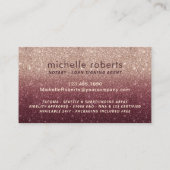 公証人ローン署名業者ブルゴーニュバラ金ゴールド グラデーション 名刺 (裏面)