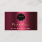 公証人ローン署名業者ブルゴーニュ写真QRロゴ 名刺 (正面)