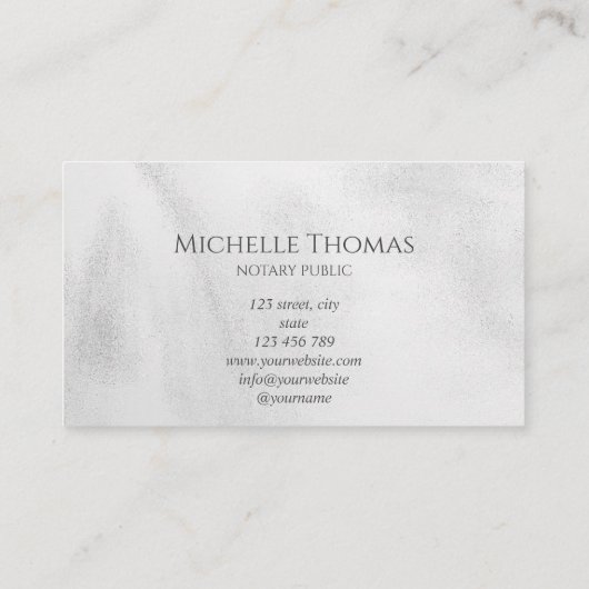 公証人ローン署名業者プロフェッショナルシンプル 名刺 (裏面)