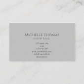 公証人ローン署名業者プロフェッショナルシンプル 名刺 (裏面)