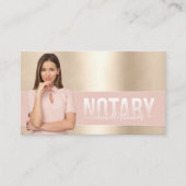 公証人ローン署名業者プロフェッショナルピンク写真 名刺 (正面)