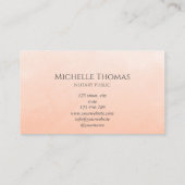 公証人ローン署名業者プロフェッショナルピンク写真 名刺 (裏面)