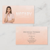 公証人ローン署名業者プロフェッショナルピンク写真 名刺 (正面/裏面)