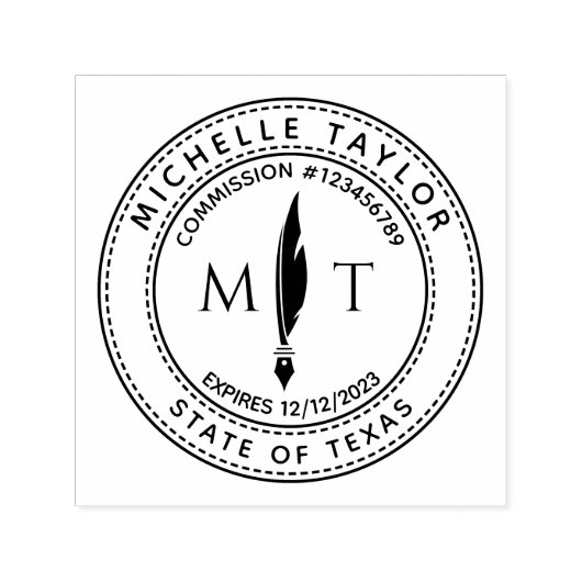 公証人ローン署名業者プロフェッショナルモダンRubb セルフインキングスタンプ (デザイン)