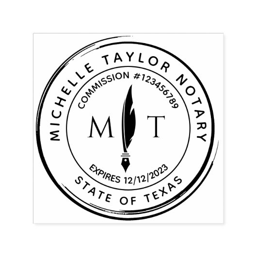 公証人ローン署名業者プロフェッショナルモダンRubb セルフインキングスタンプ (デザイン)