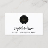 公証人ローン署名業者ホワイトフォトQRロゴ 名刺 (正面)