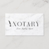 公証人ローン署名業者ホワイト大理石 名刺 (正面)