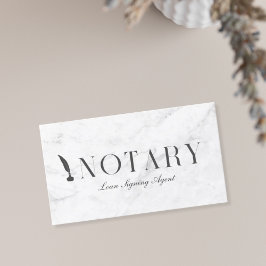 公証人ローン署名業者ホワイト大理石 名刺