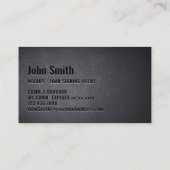 公証人ローン署名業者ミニマリストブラック 名刺 (裏面)