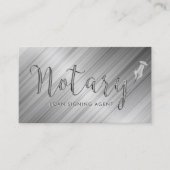 公証人ローン署名業者メタリックタイポグラフィフェイク 名刺 (正面)