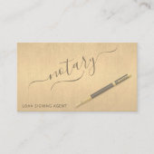 公証人ローン署名業者モダンタイポグラフィ金ゴールド 名刺 (正面)