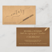 公証人ローン署名業者モダンタイポグラフィ金ゴールド 名刺 (正面/裏面)