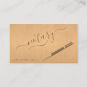公証人ローン署名業者モダンタイポグラフィ金ゴールド 名刺 (正面)