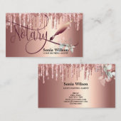 公証人ローン署名業者モダンバラ金ゴールドグリッター 名刺 (正面/裏面)