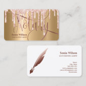 公証人ローン署名業者モダンバラ金ゴールドグリッター 名刺 (正面/裏面)