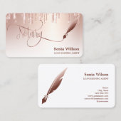 公証人ローン署名業者モダンバラ金ゴールドグリッター 名刺 (正面/裏面)