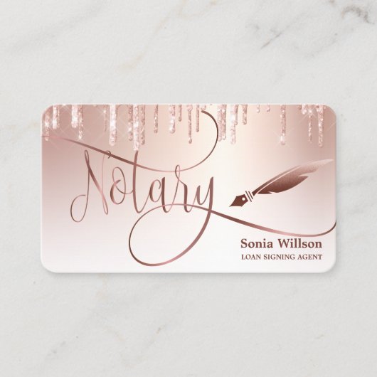 公証人ローン署名業者モダンバラ金ゴールドグリッター 名刺 (正面)