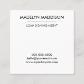 公証人ローン署名業者モダンバラ スクエア名刺 (裏面)