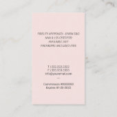 公証人ローン署名業者ヴィンテージクイルペン赤面 名刺 (裏面)