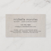公証人ローン署名業者金ゴールドタイポグラフィリネン 名刺 (裏面)
