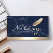公証人ローン署名業者金ゴールド縁どブルーマーブル 名刺