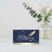公証人ローン署名業者金ゴールド縁どブルーマーブル 名刺 (スタンド正面)