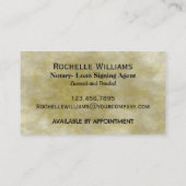 公証人ローン署名業者金ゴールド花業車 名刺 (裏面)