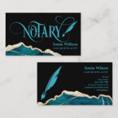 公証人ローン調印代理モダンティール（緑がかった色）アゲイト釜山 名刺 (正面/裏面)