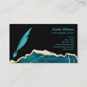 公証人ローン調印代理モダンティール（緑がかった色）アゲイト釜山 名刺 (裏面)