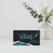 公証人ローン調印代理モダンティール（緑がかった色）アゲイト釜山 名刺 (スタンド正面)