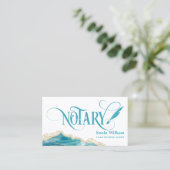 公証人ローン調印代理モダンティール（緑がかった色）アゲイト釜山 名刺 (スタンド正面)