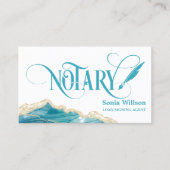 公証人ローン調印代理モダンティール（緑がかった色）アゲイト釜山 名刺 (正面)