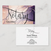 公証人ローン調印代理モダン抽象芸術業 名刺 (正面/裏面)