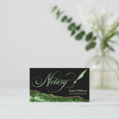 公証人ローン調印剤エメラルドモダングリーンブ 名刺 (スタンド正面)
