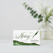 公証人ローン調印剤エメラルドモダングリーン 名刺 (スタンド正面)