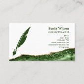 公証人ローン調印剤エメラルドモダングリーン 名刺 (裏面)