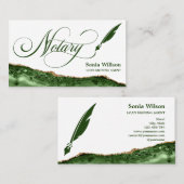 公証人ローン調印剤エメラルドモダングリーン 名刺 (正面/裏面)
