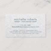 公証人ローン調印剤ダスティブルーシルバーグラデーション 名刺 (裏面)