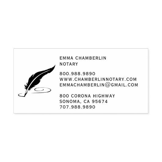 公証人ヴィンテージクイルペン及びインク セルフインキングスタンプ (デザイン)