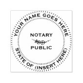 公証人丸葉のモチーフ セルフインキングスタンプ (デザイン)