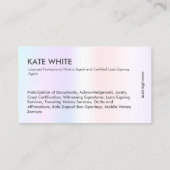 公証人代理人 名刺 (裏面)