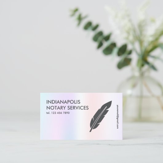 公証人代理人 名刺 (スタンド正面)