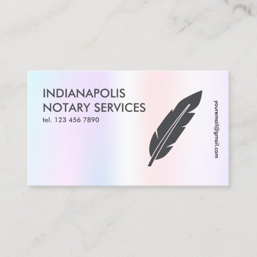 公証人代理人 名刺 (正面)